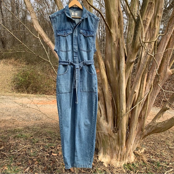 Free People Sydney Sleeveless Jumpsuit in Breezy Blue - Picture 6 of 12